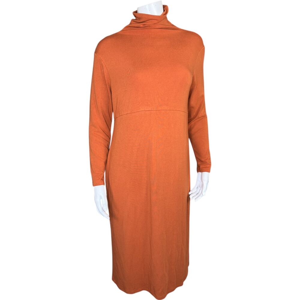 Women with Control Petite Finespun Jersey Tummy Control Midi Dress Crisp Follage